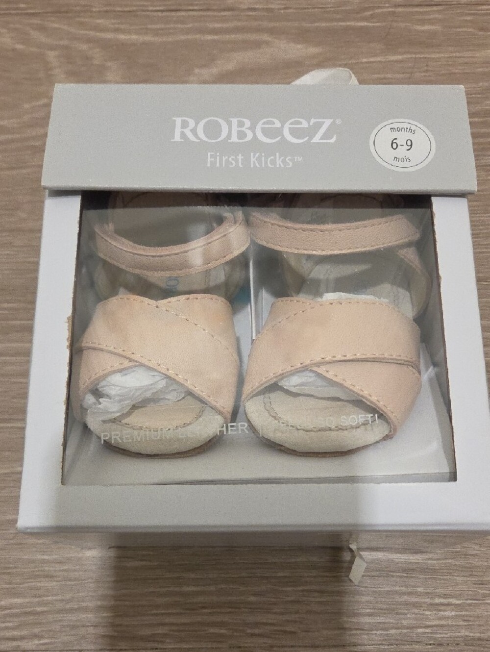 Robeez Peachy Pink Toddler Leather Sandals
